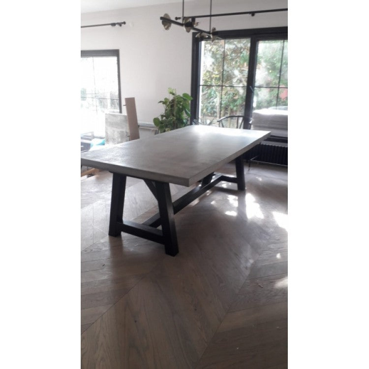 Barocco Valhalla Design Lightweight Concrete Rectangular Dining Table - (W)47" (L)142" (H)29.5"