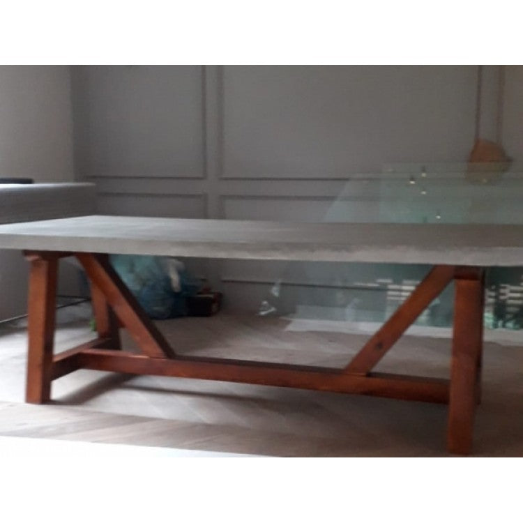 Barocco Valhalla Design Lightweight Concrete Rectangular Dining Table - (W)35.5" (L)71" (H)29.5"