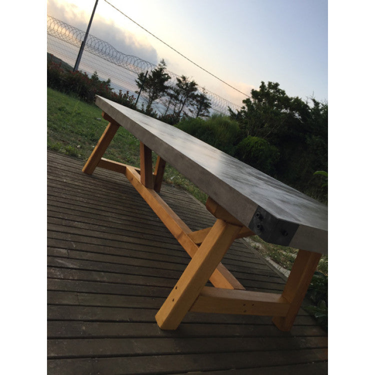 Barocco Valhalla Design Lightweight Concrete Rectangular Dining Table - (W)47" (L)138" (H)29.5"