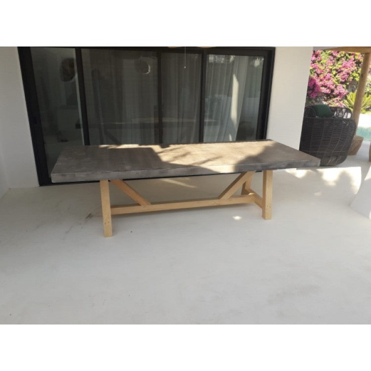 Barocco Valhalla Design Lightweight Concrete Rectangular Dining Table - (W)47" (L)142" (H)29.5"