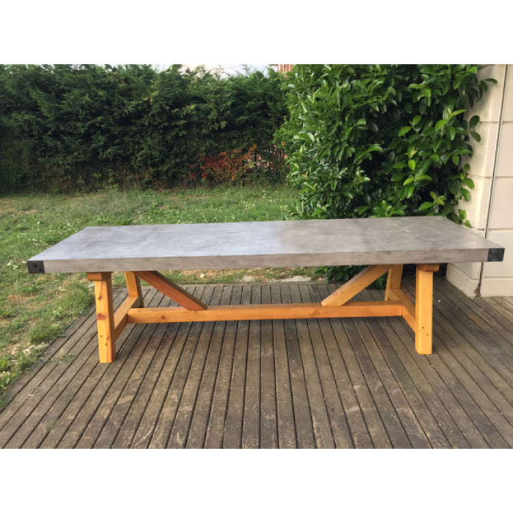 Barocco Valhalla Design Lightweight Concrete Rectangular Dining Table - (W)47" (L)142" (H)29.5"