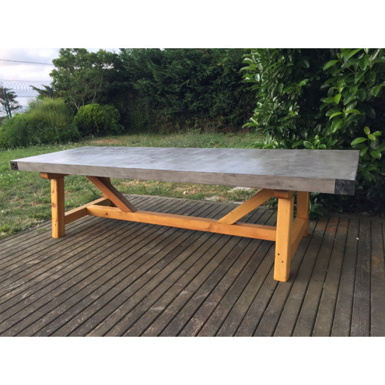 Barocco Valhalla Design Lightweight Concrete Rectangular Dining Table - (W)47" (L)138" (H)29.5"