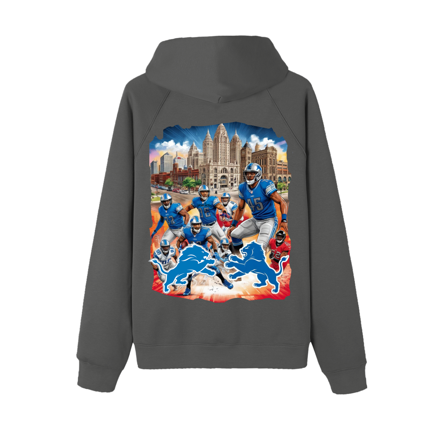 Lions Fearless Apparel Line Raglan Sleeve Hoodie
