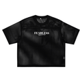 Fearless Apparel Line Taped Mesh Boxy T-shirt for Streetwear unisex
