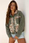 Evelyn Retro Floral Patchwork Shirt