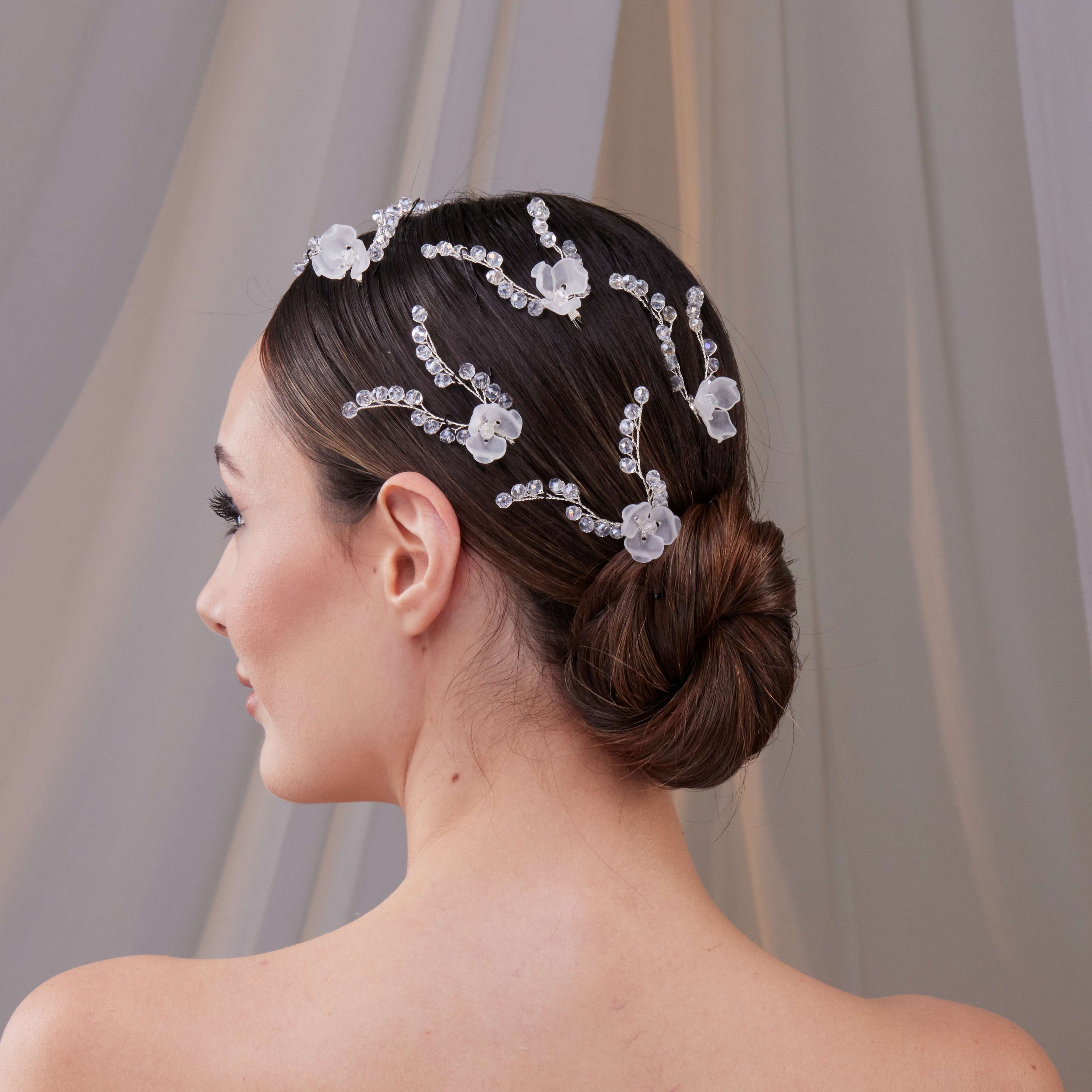 Set of Resin Flower Wedding Hair Pins