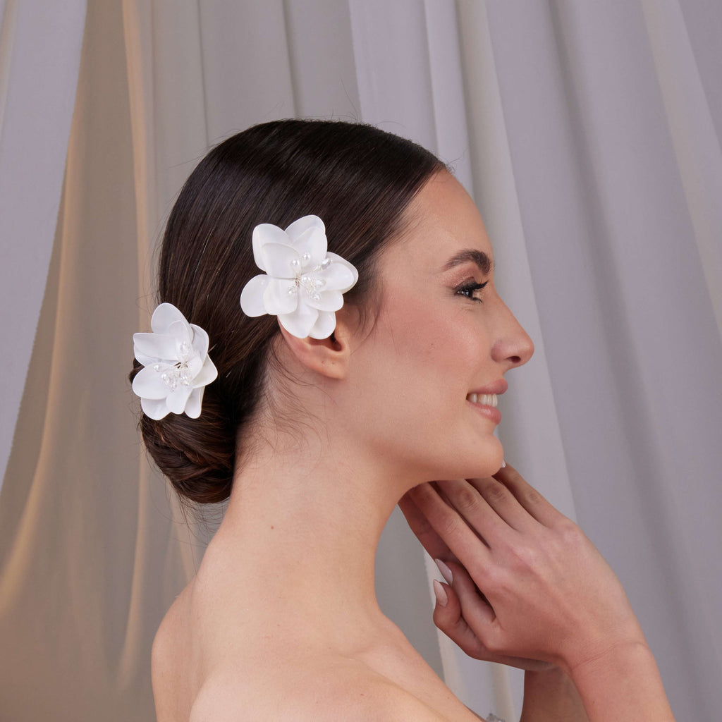 Two-Piece Resin Flower Hair Pin Set
