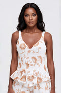 Botanical Poplin Mini Skirt – Off White