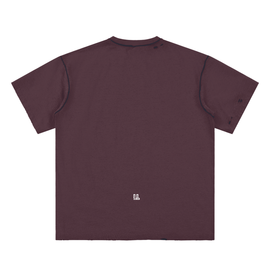 Fearless Apparel Line Hand-frayed Reversible T-shirt