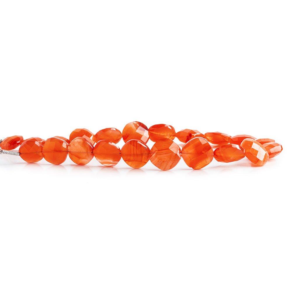 Carnelian  Faceted Squares 8 inch 15 beads