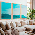 Coastal Pictures for Wall – Misty Mountains and Calm Sea