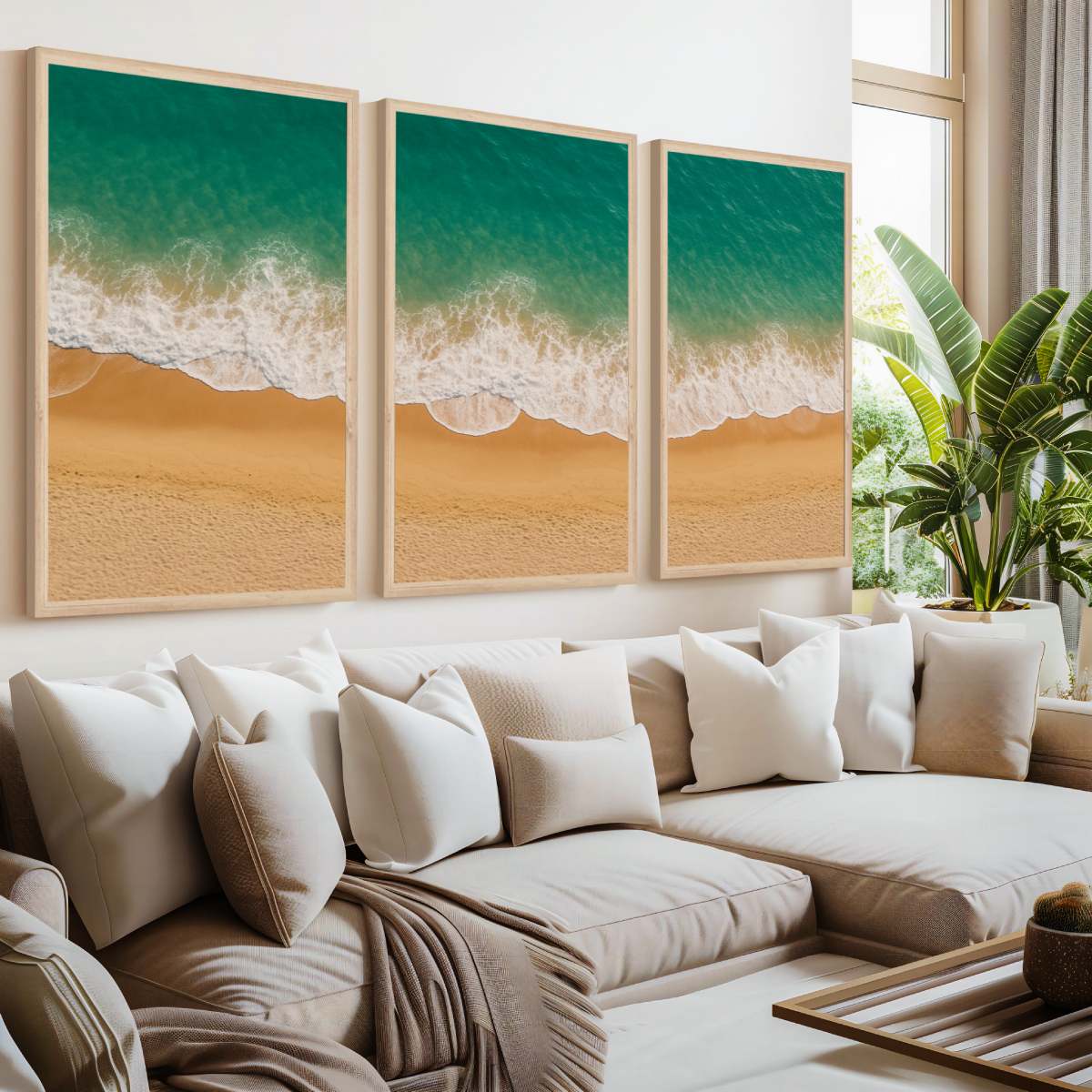 Coastal Wall Art Prints – Ocean Shoreline from Above