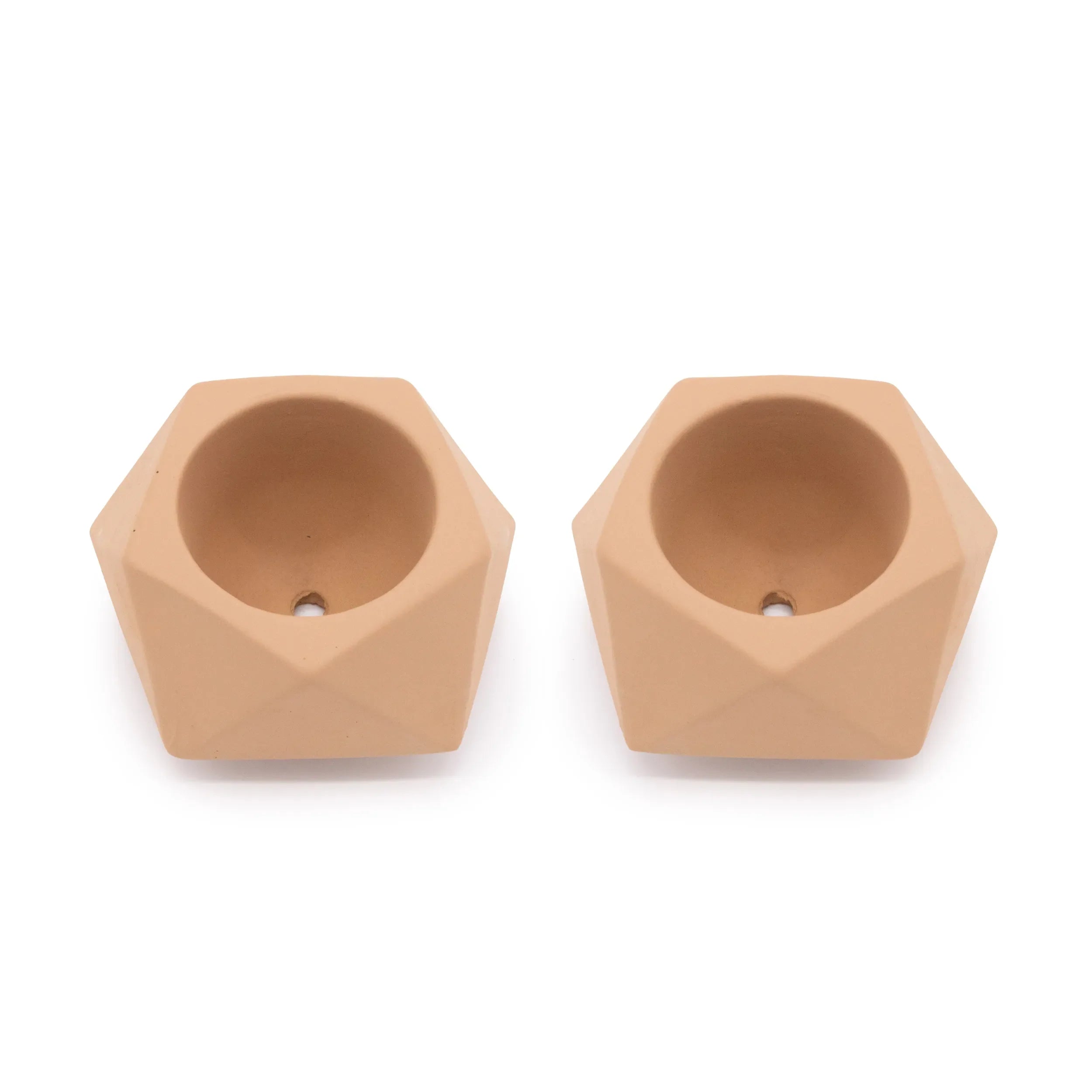 Concrete Mini Tilt Tabletop Planters (Set of 2)
