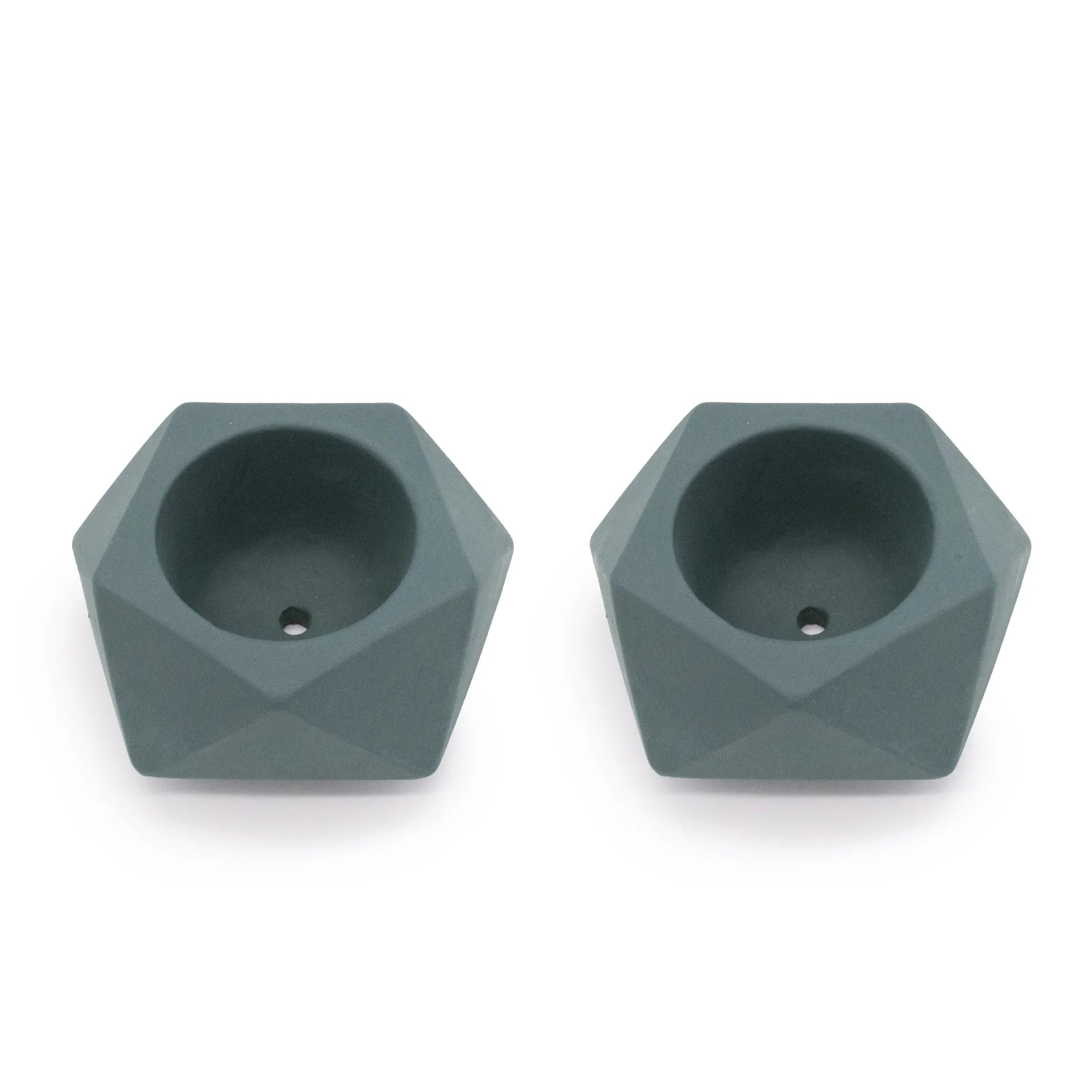 Concrete Mini Tilt Tabletop Planters (Set of 2)