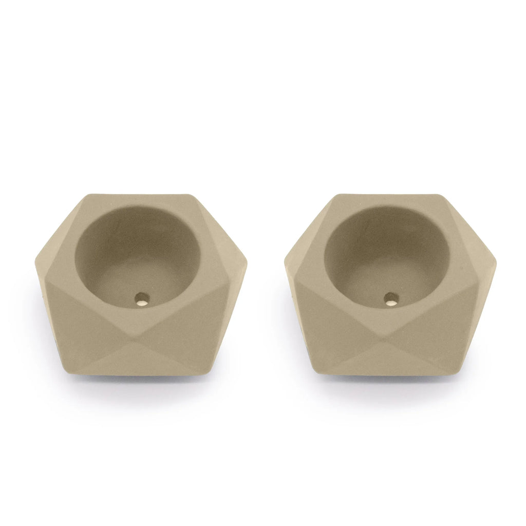 Concrete Mini Tilt Tabletop Planters (Set of 2)