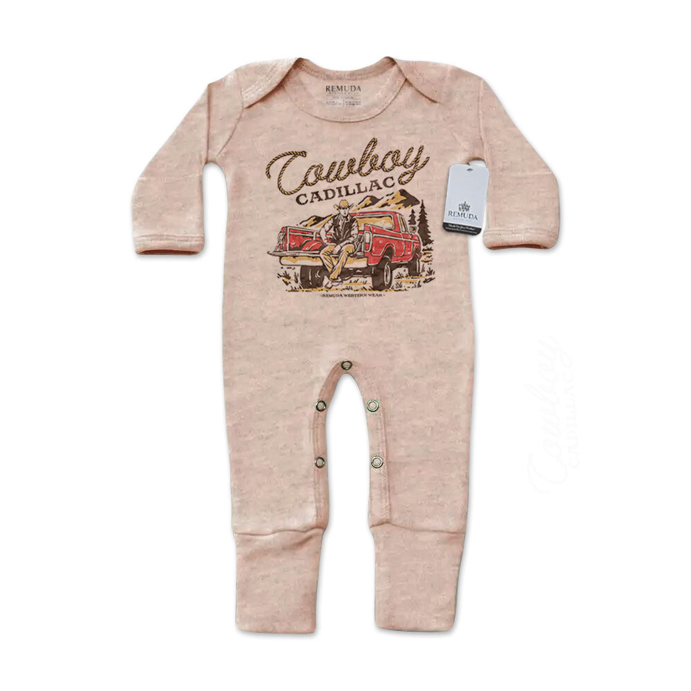 Cowboy Cadillac - Infant Western One-Piece Footed Pajamas W/Mittens