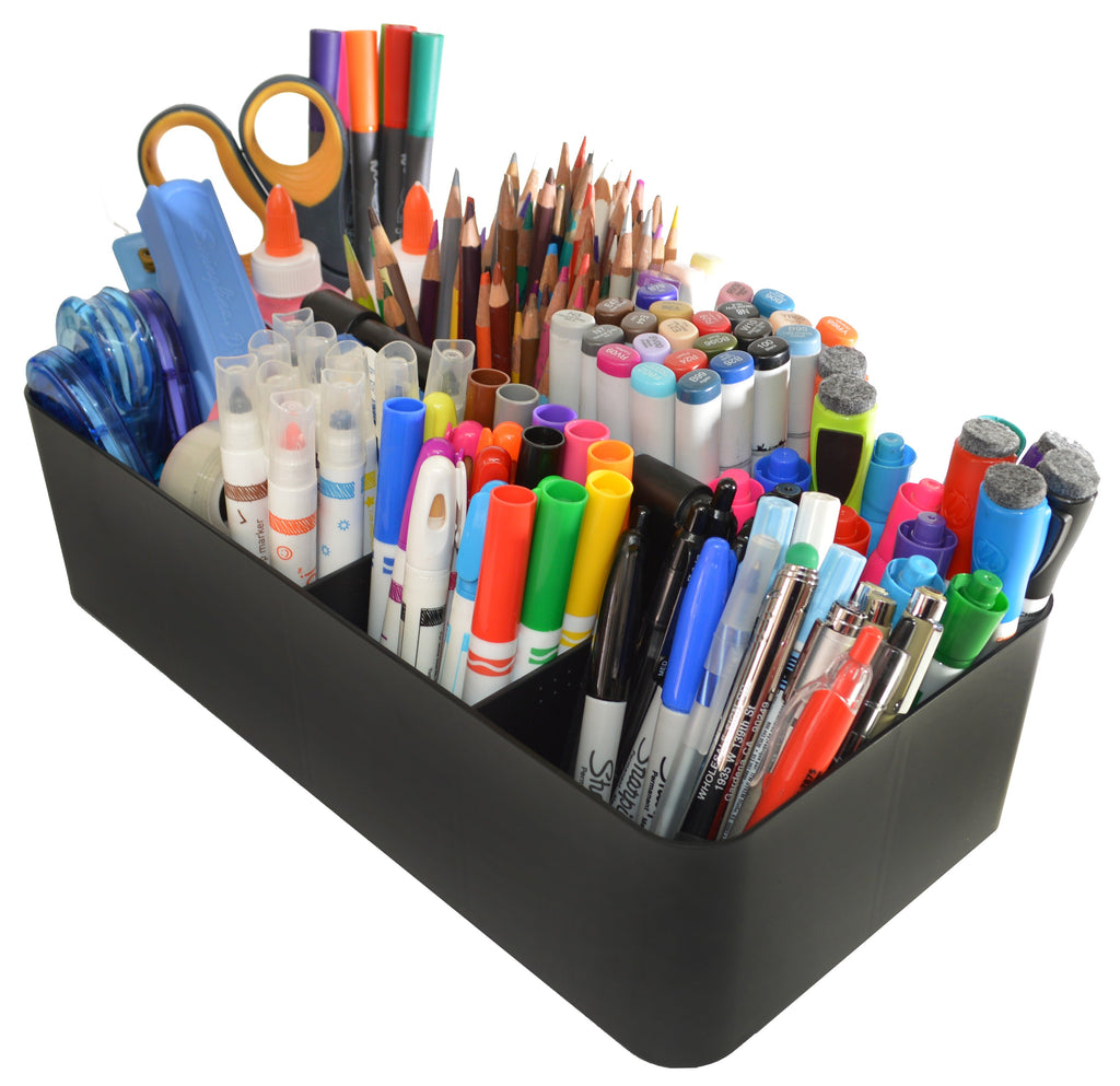 Enjoy Organizer - 3 PACK MIX -Portable Caddy, DIY Dividers, 8 Compartments, School Office Supplies Home Craft with Handle Made in USA