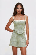 Crystal Tweed Short – Green