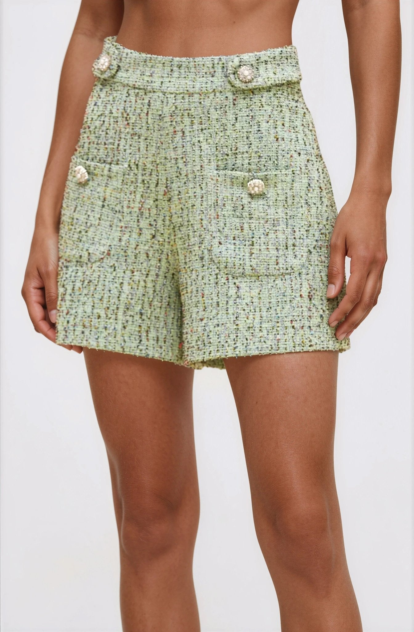 Crystal Tweed Short – Green