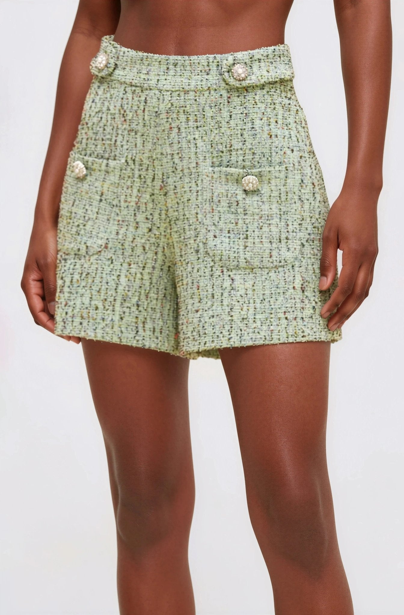 Crystal Tweed Short – Green