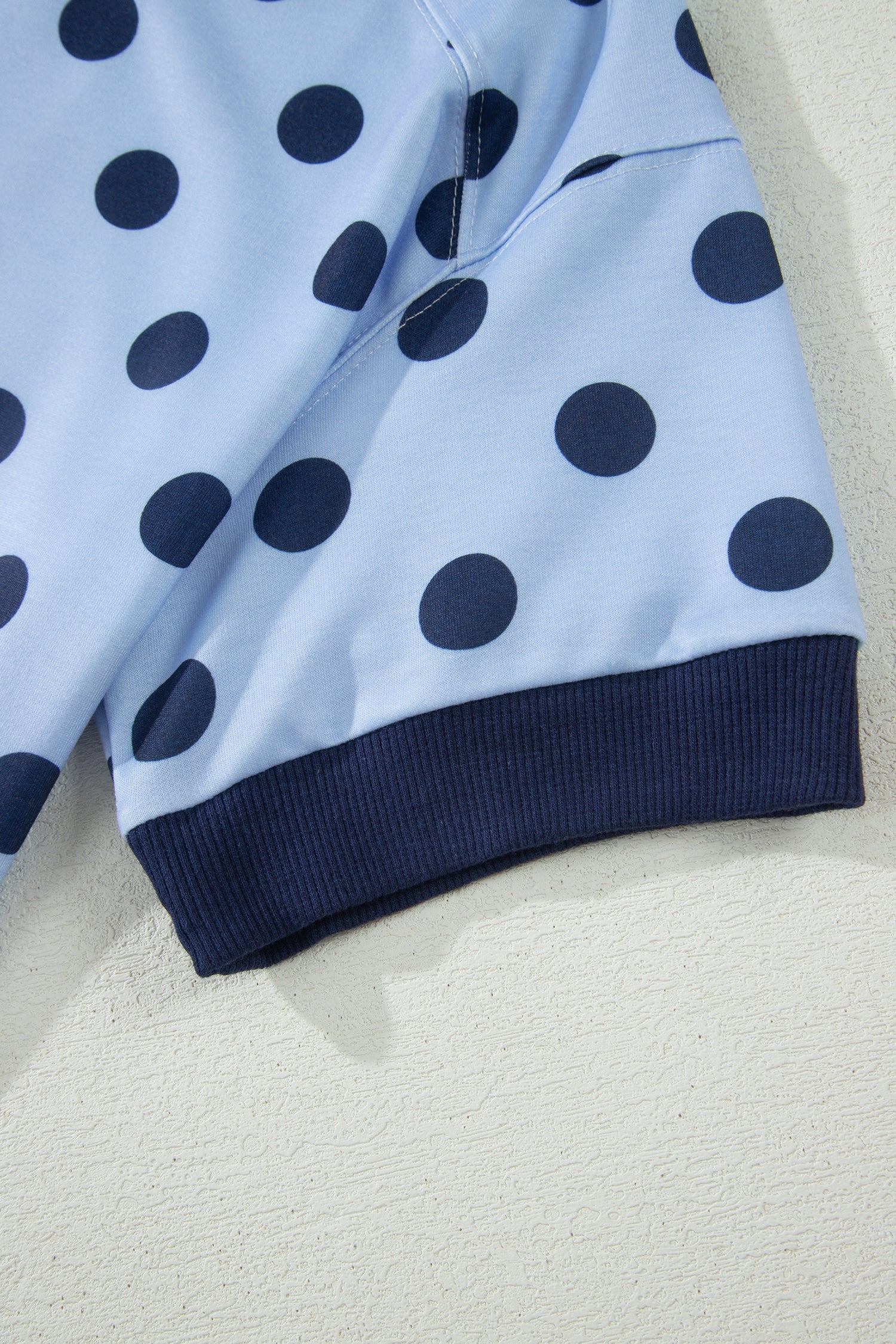 Colorblock Polka Dot Short Sleeve Tee