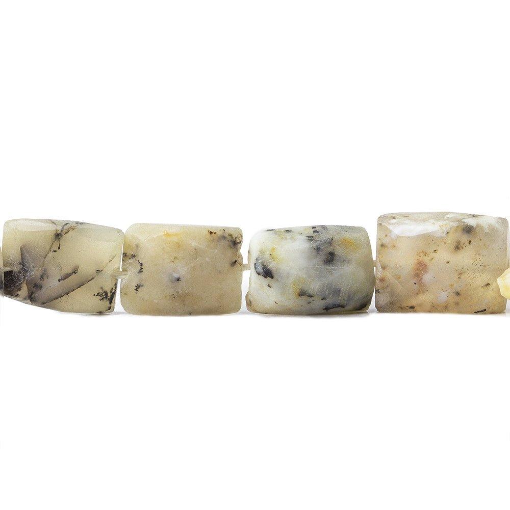 13x11mm Dendritic Opal Faceted Rectangle Beads 15 inch 27 beads