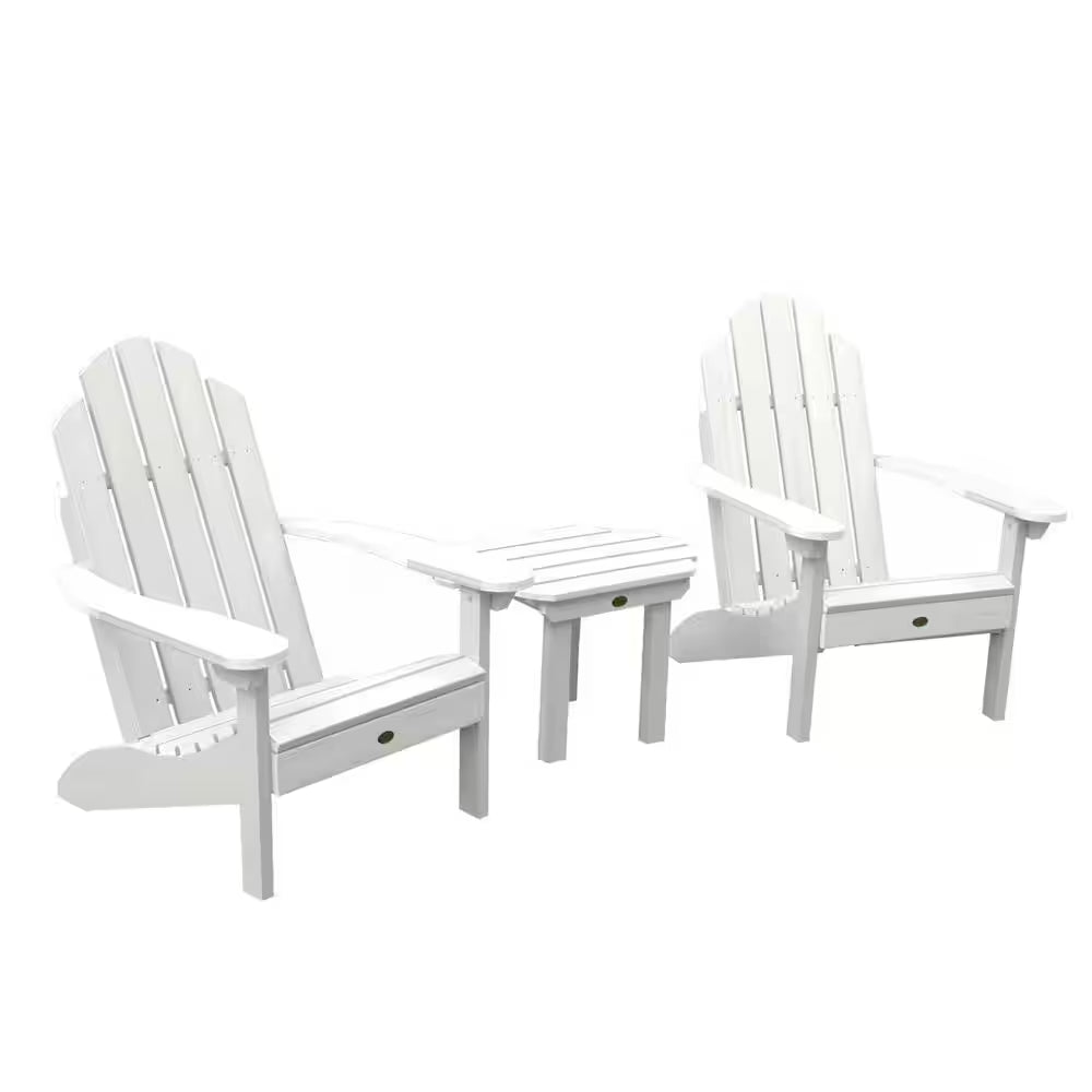 Elevate Your Experience with the Classic Westport White 3-Piece Recycled Plastic Conversation Set