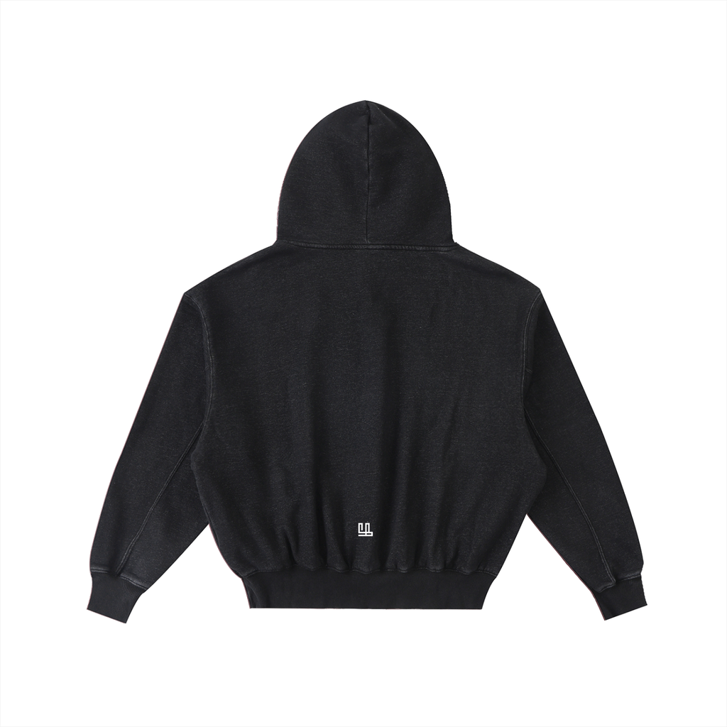 Fearless Apparel Frayed Enzyme Washed Fleece Hoodie – Vintage Streetwear Comfort