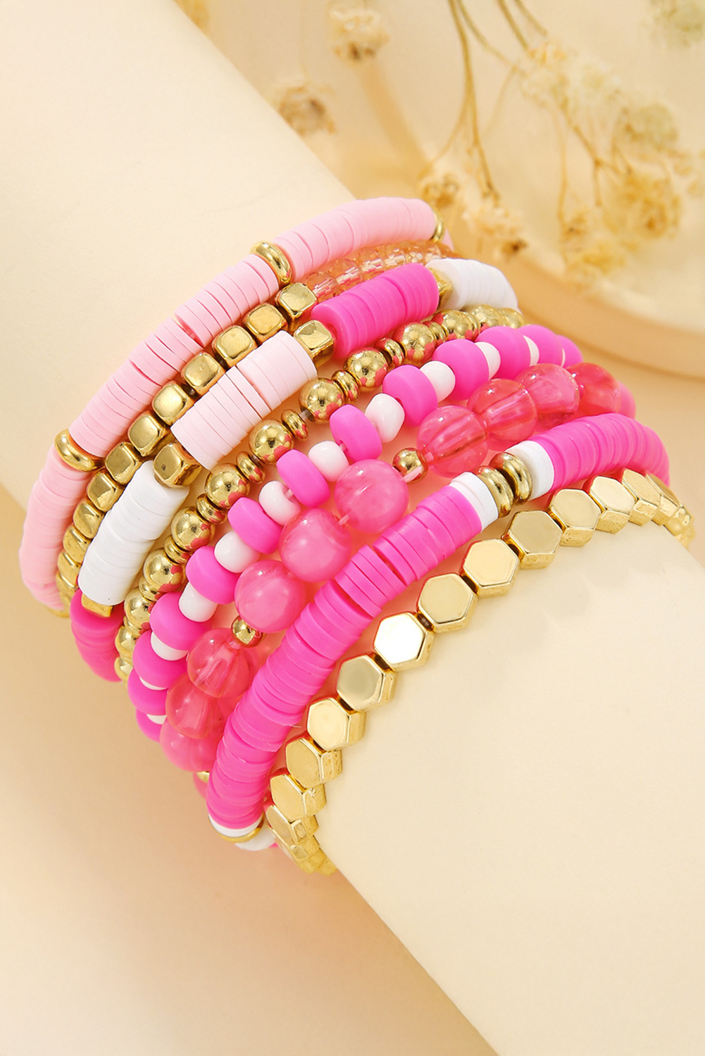 Dallas Beaded Elastic Bracelet Set
