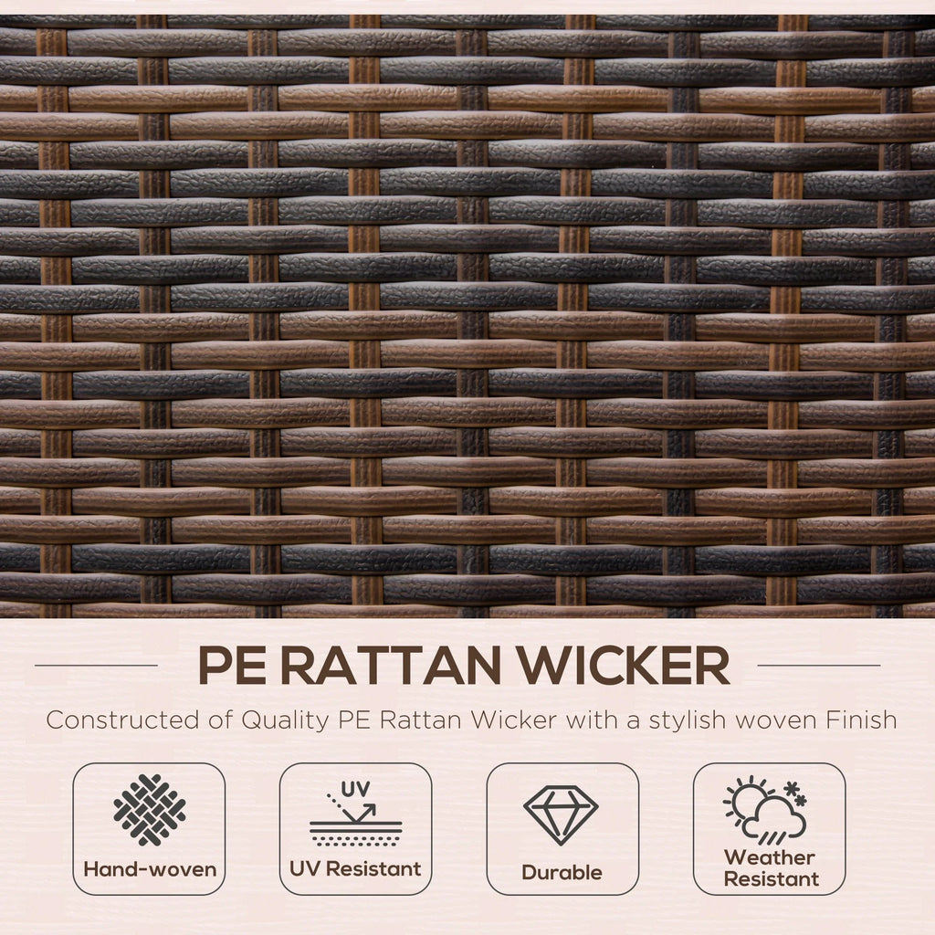 Outdoor Wicker Swivel Recliner Chair with Footrest
