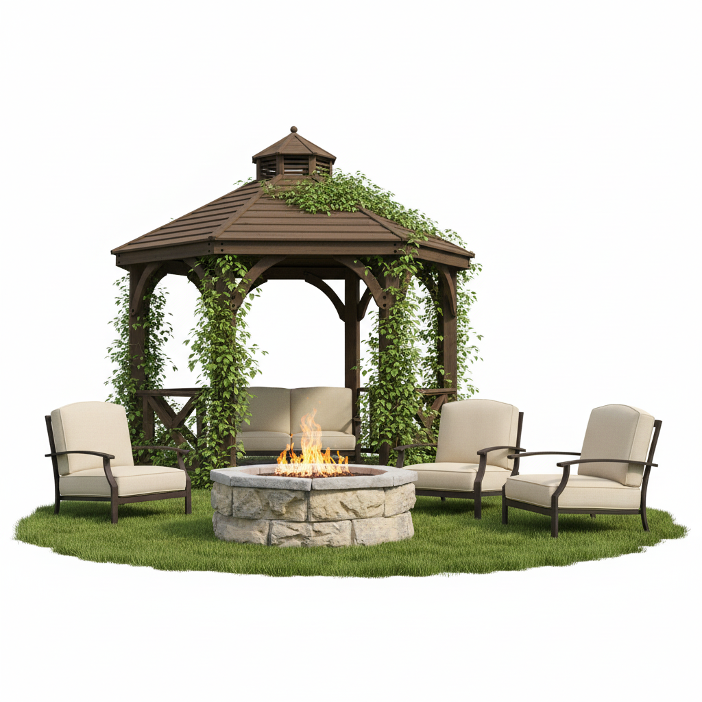 30 In. Fossill Limestone Fire Pit Kit