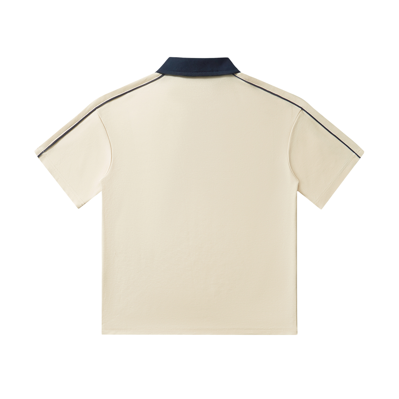 Fearless Apparel Line Contrast Collar Short-Sleeve Polo Shirt