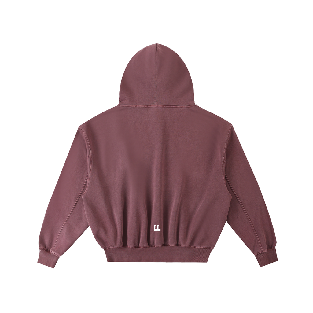 Fearless Apparel Frayed Enzyme Washed Fleece Hoodie – Vintage Streetwear Comfort
