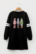 Mia Striped Sleeve Sweatshirt Dress
