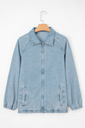 Abigail Collared Zip Up Jacket