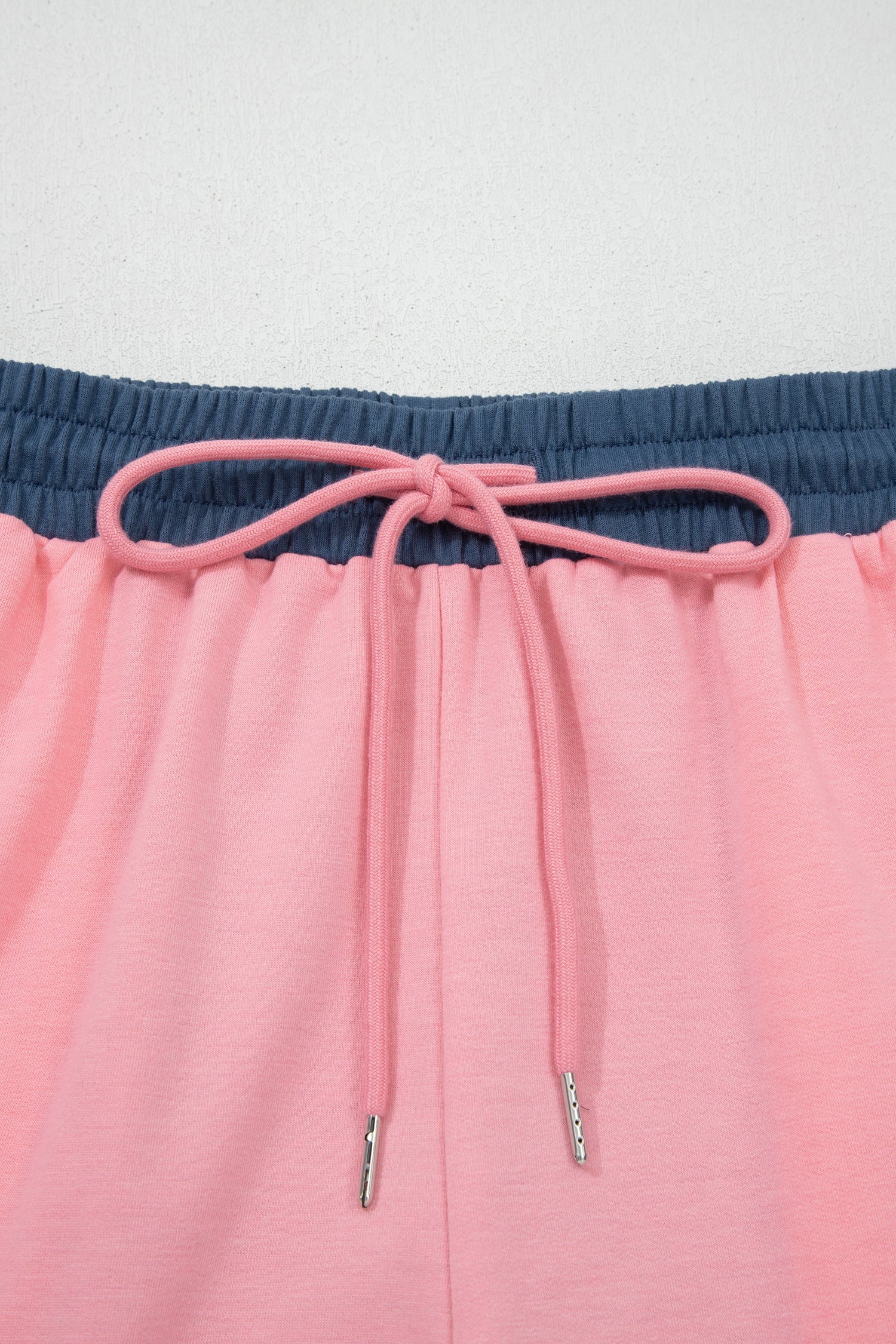 Colorblock Patchwork Varsity Stripe Drawstring Shorts
