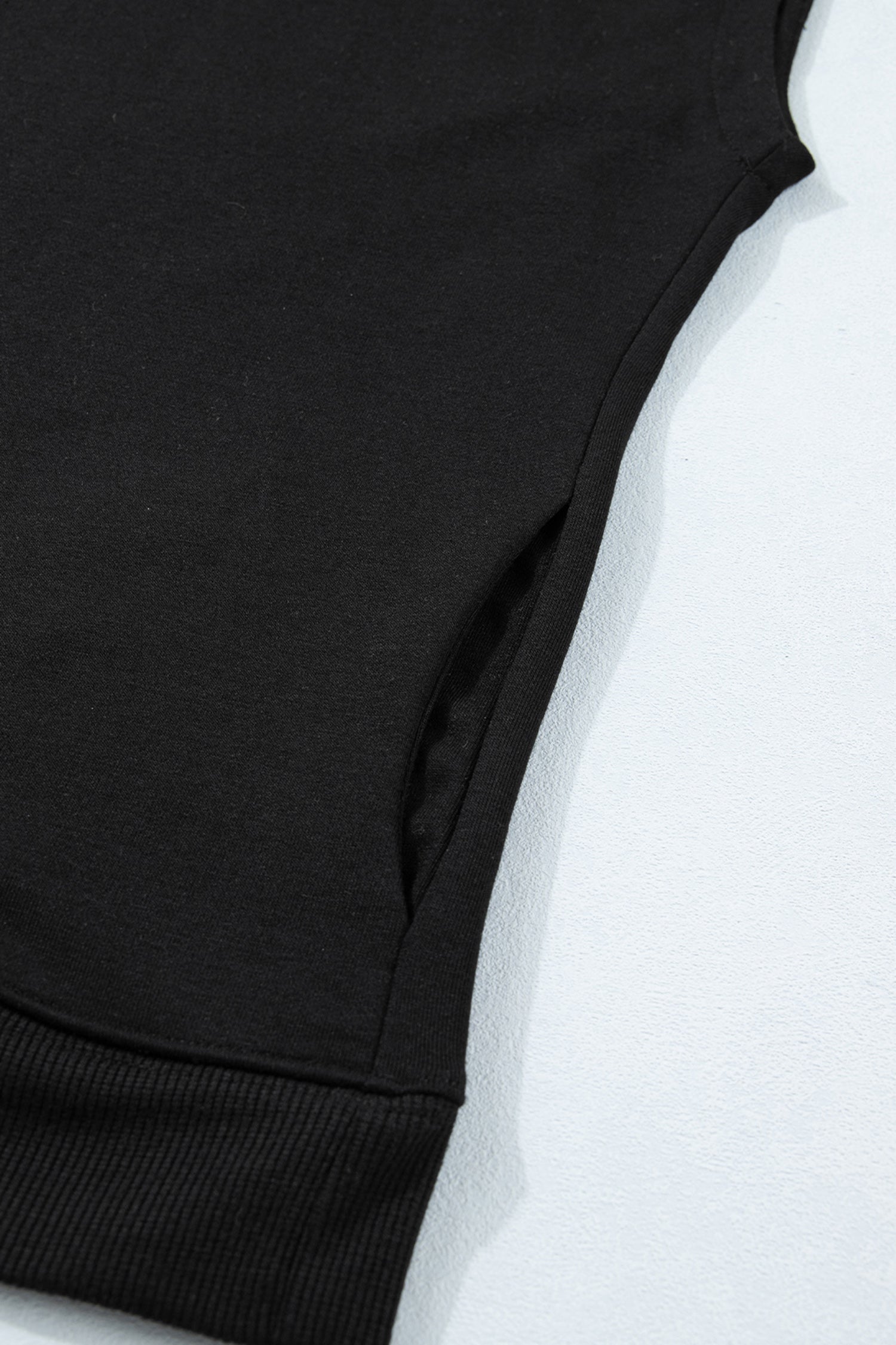 Solid Mock Neck Cap Sleeve Oversized Top