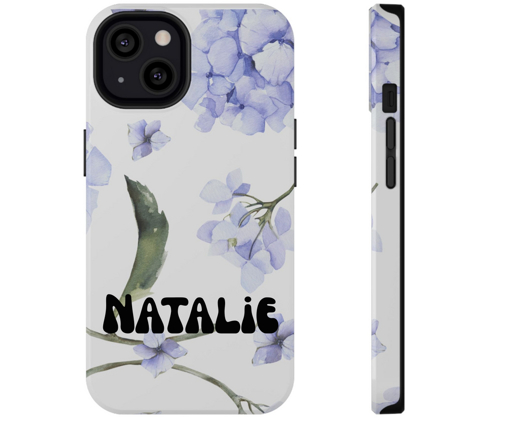 Customizable: Floral Purple Hydrangea Impact-Resistant Phone Case