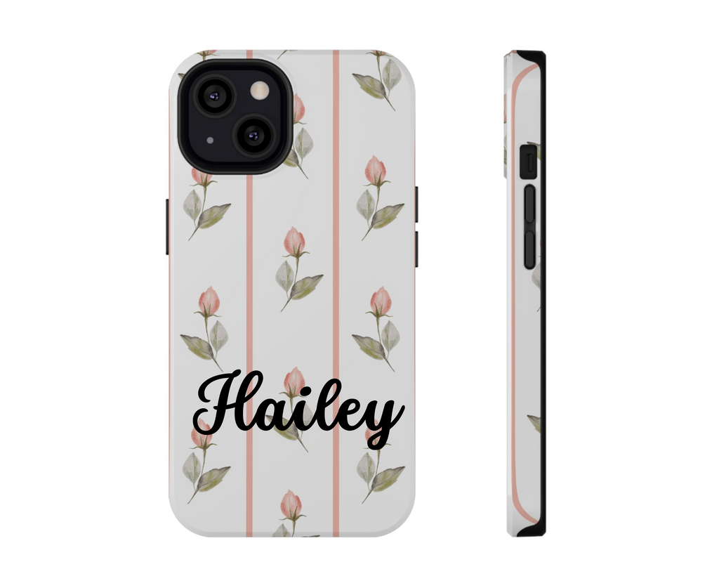 Customizable: Floral Impact-Resistant Phone Case, Chic Phone Cover