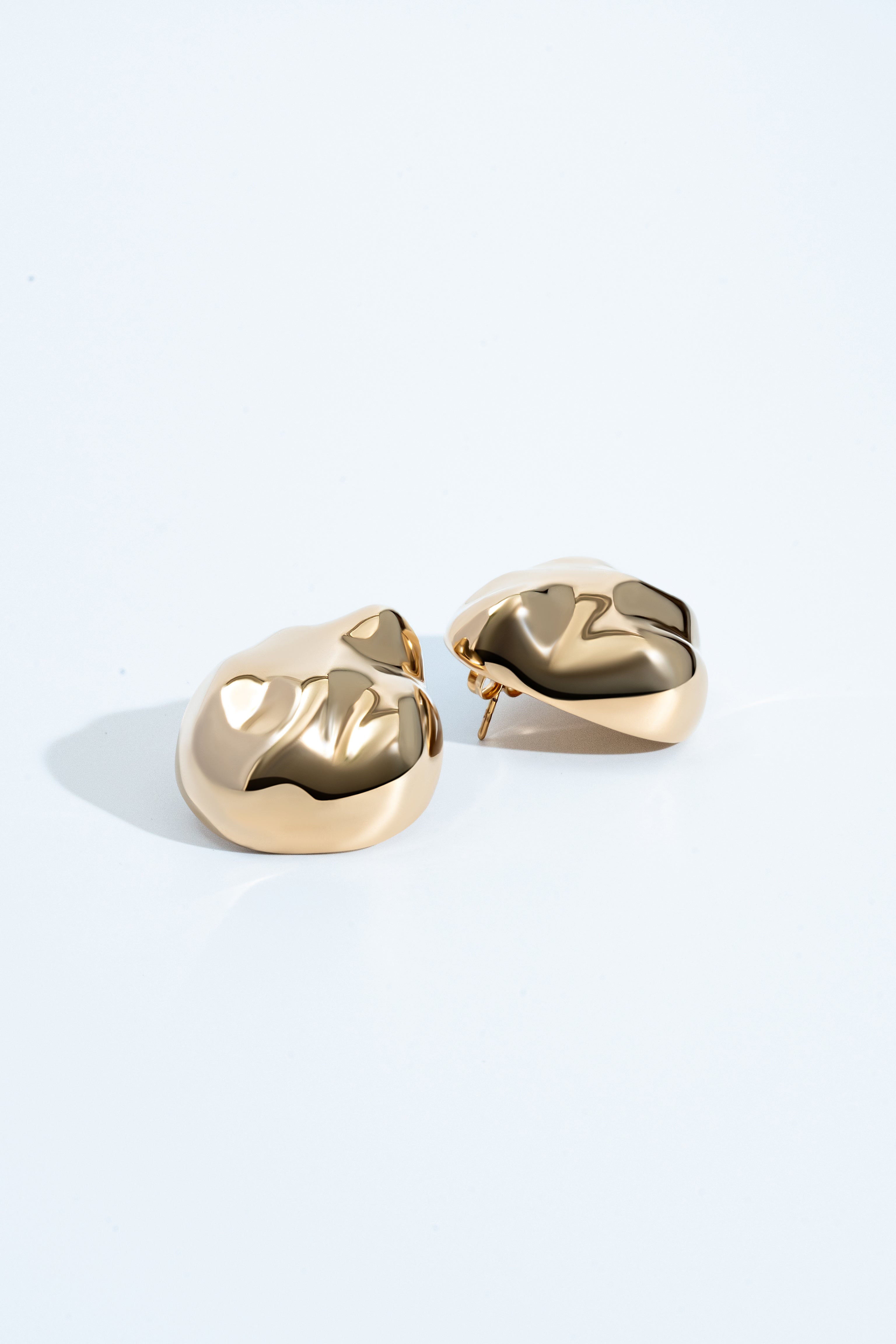 Giselle Textured Dome Drop Earrings
