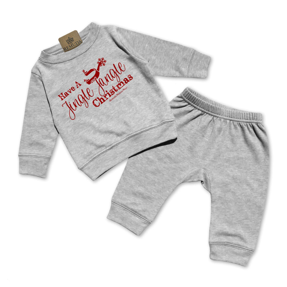 Have A Jingle Jangle Christmas - Infant Western Spur 2 Piece Sweatsuit