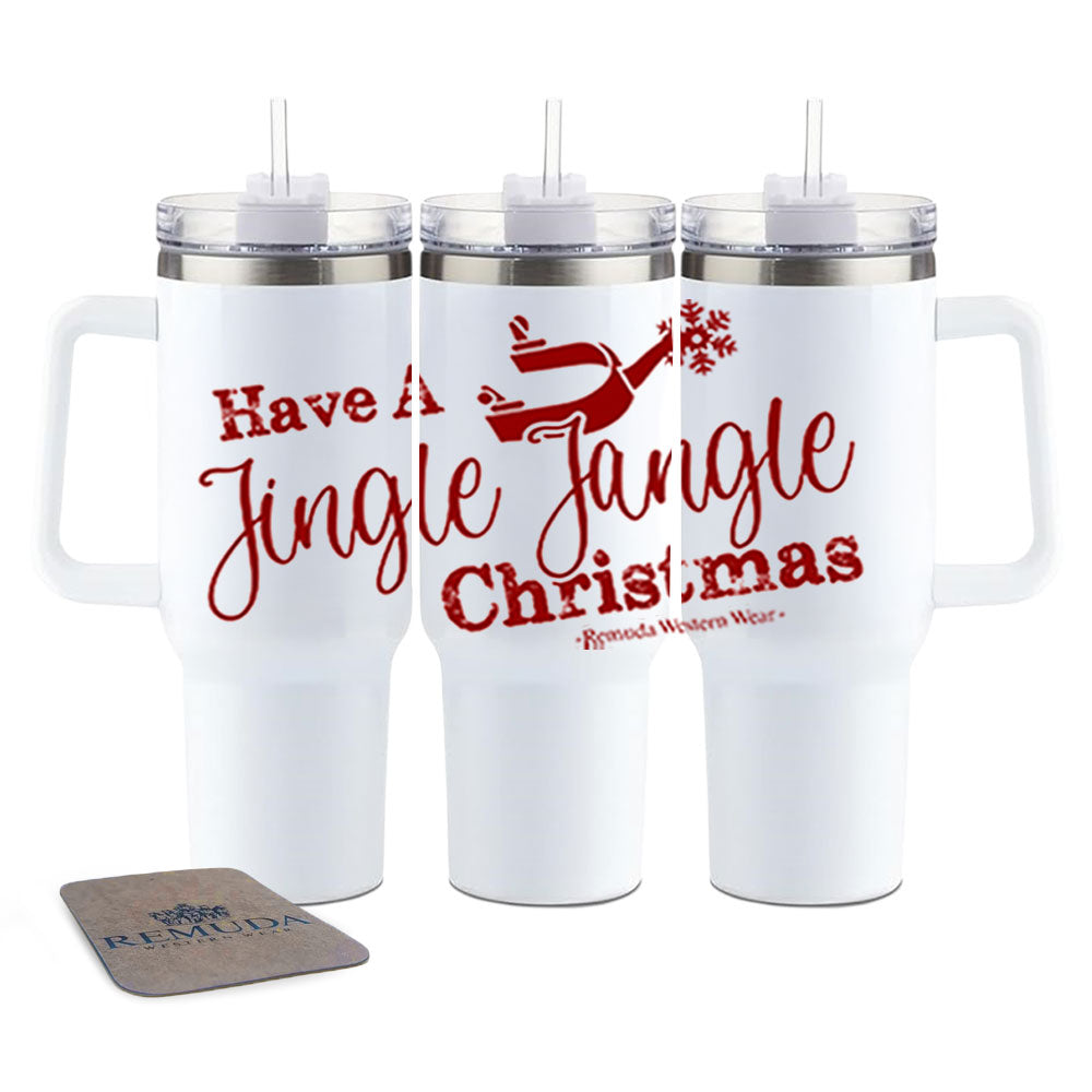 Have A Jingle Jangle Christmas - Insulated Western Tumbler w/ Handle