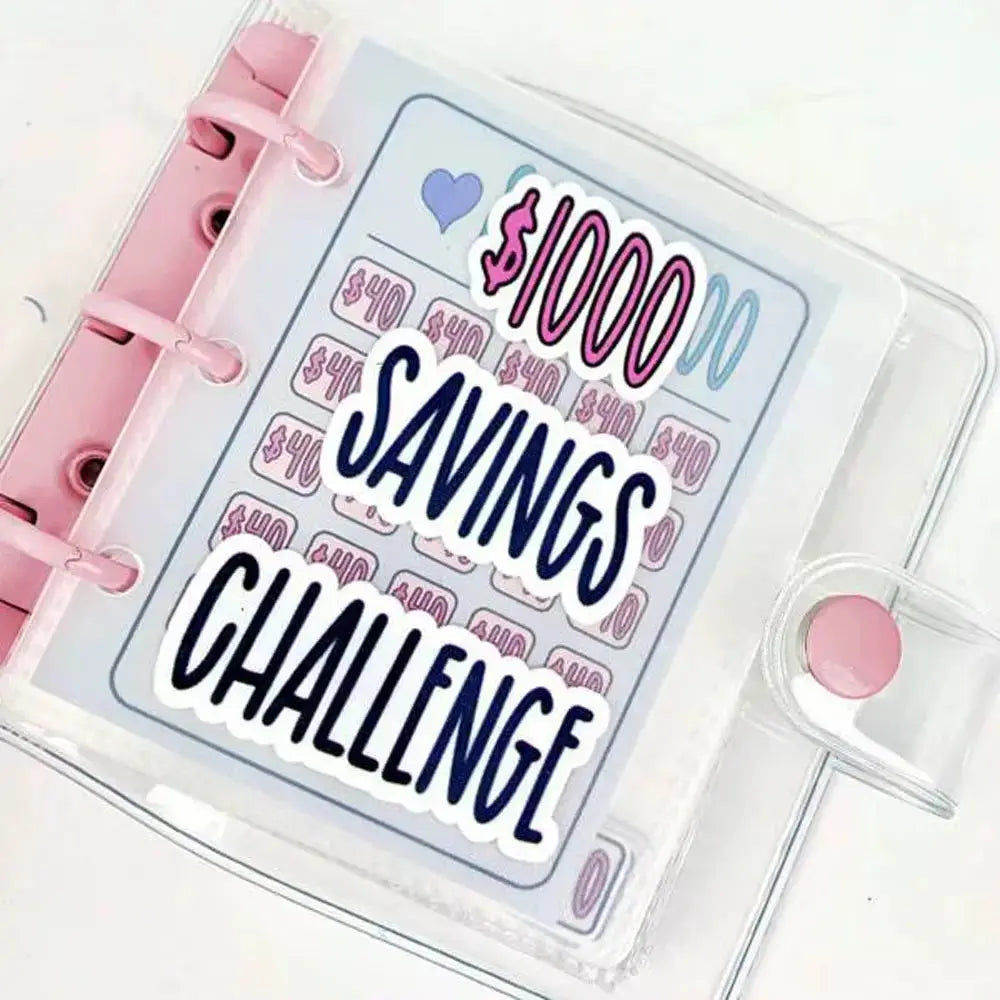 1000 Savings Challenge Binder – Cash Envelope Money Saving Planner