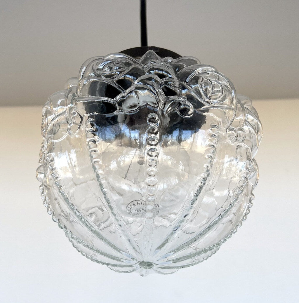 Embossed Antique Glass Globe PENDANT Lights