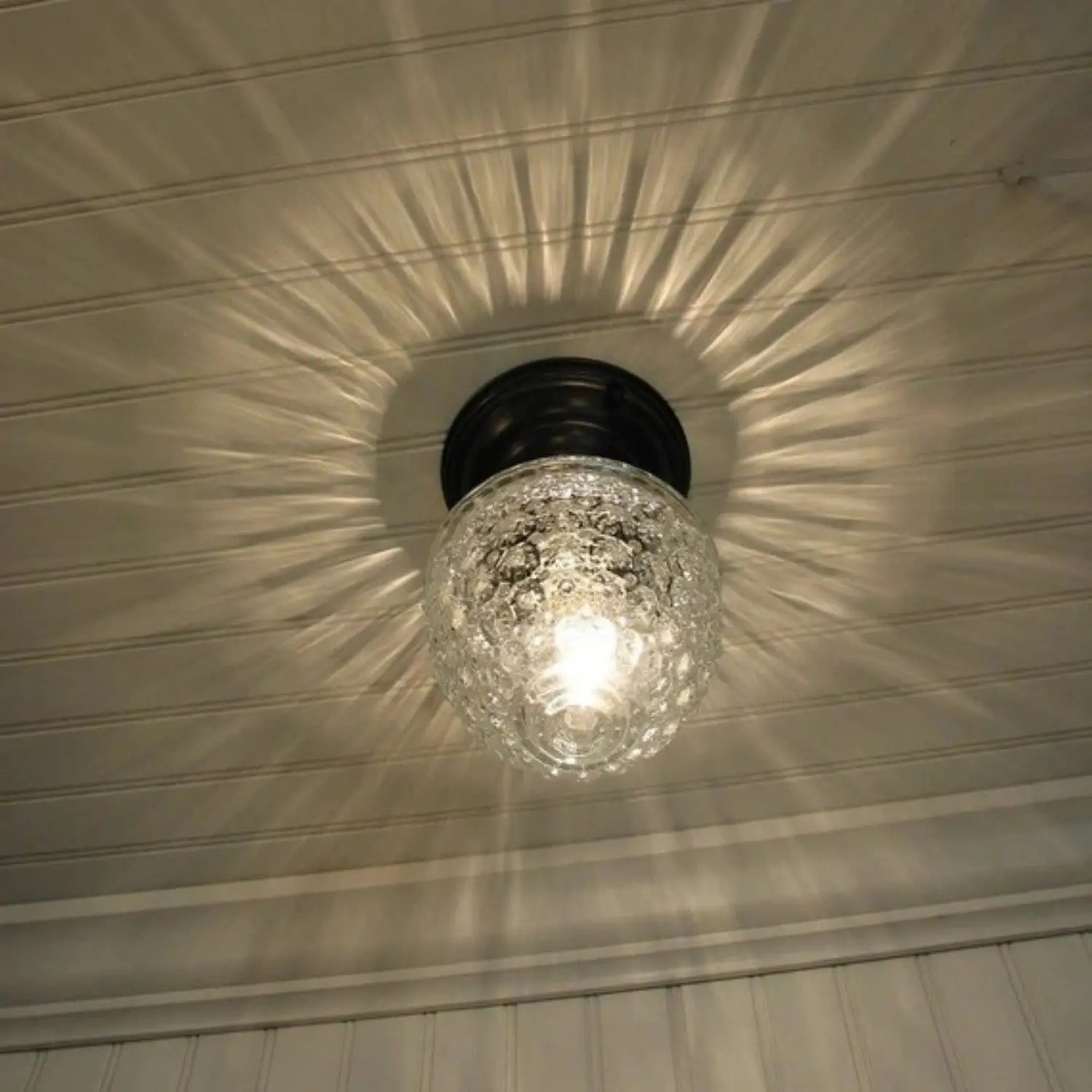 Antique Acorn Glass Flush Mount Ceiling Light | 5"