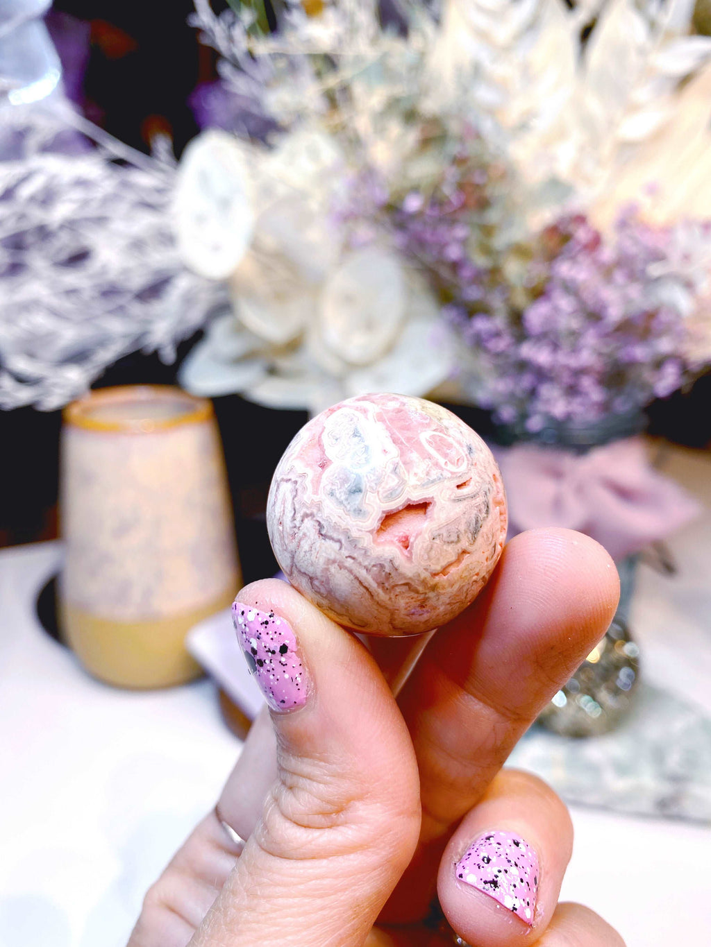 Rhodochrosite Sphere