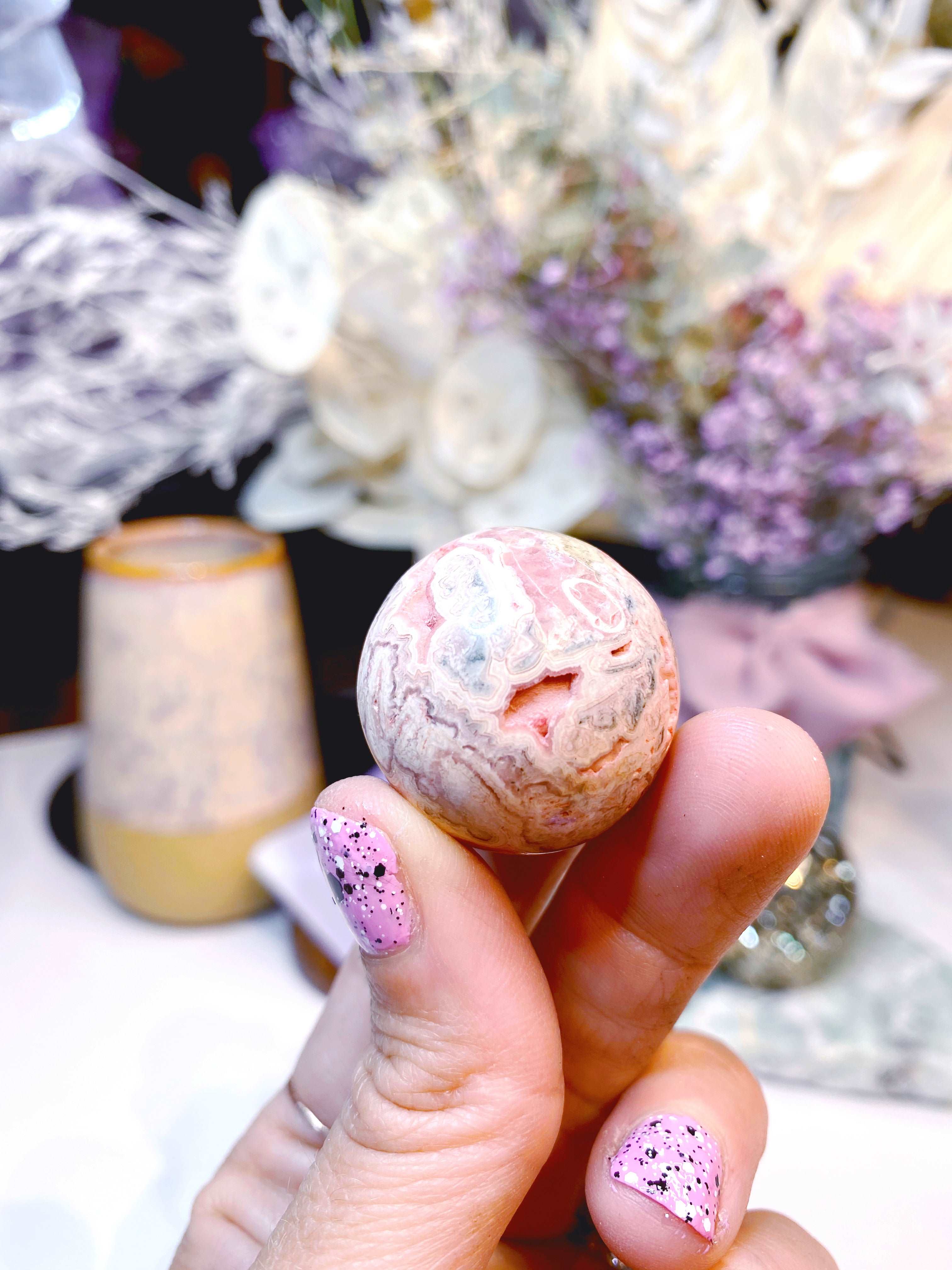 Rhodochrosite Sphere
