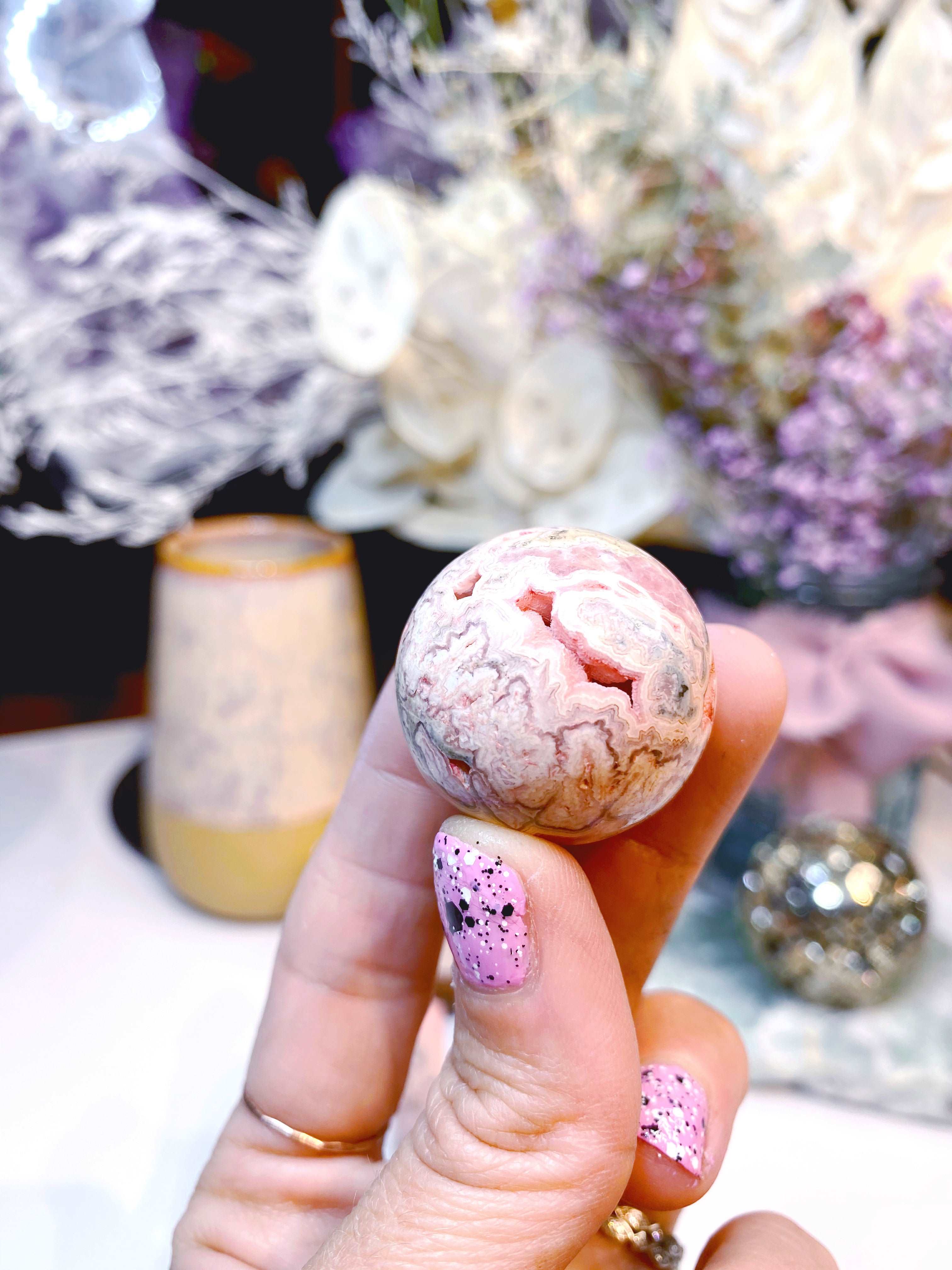 Rhodochrosite Sphere