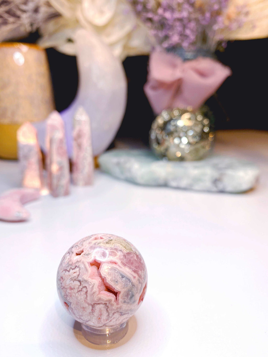 Rhodochrosite Sphere
