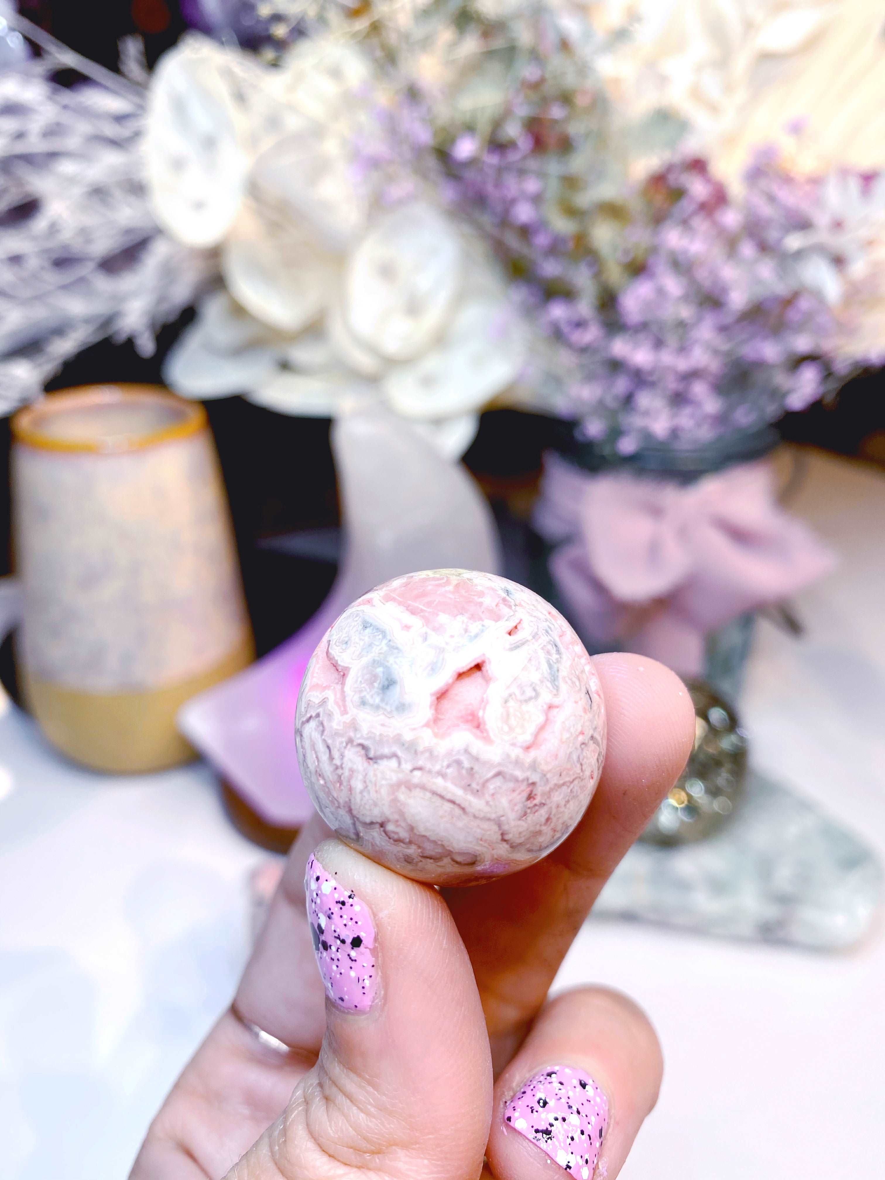 Rhodochrosite Sphere